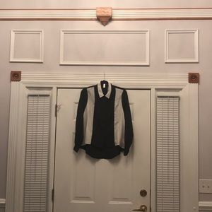 NWT Forever 21 Black and White Button-Up Blouse